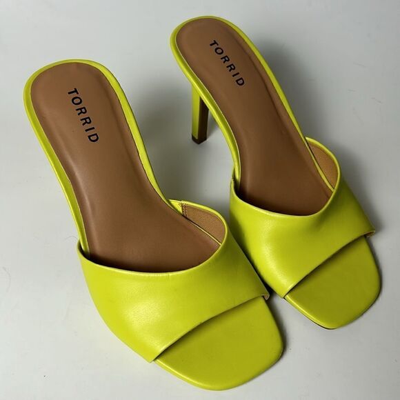 New TORRID stiletto heel wide width 8.5WW shoes slides mule bright - Picture 8 of 12